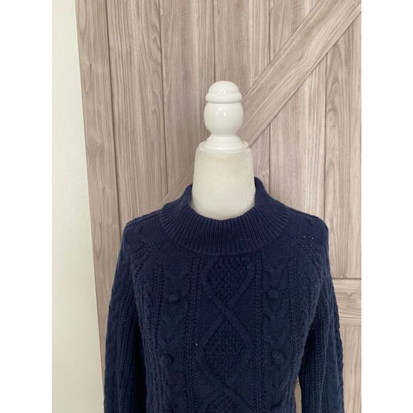 J crew navy mock neck long sleeve sweater size medium - Picture 3 of 6
